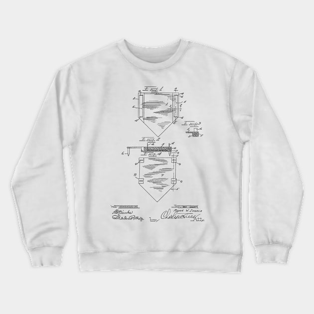 Home Plate for Baseball Vintage Patent Hand Drawing Crewneck Sweatshirt by TheYoungDesigns